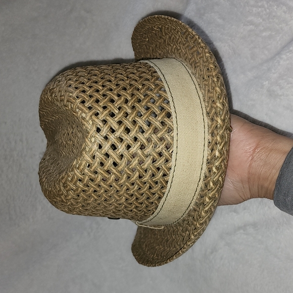 AUGUSTO DI ZOLA- Straw Hat/Fedora,Tan-EUC! - Picture 11 of 15